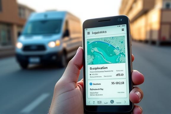 Aplikasi mudah alih untuk pengurusan penghantaran