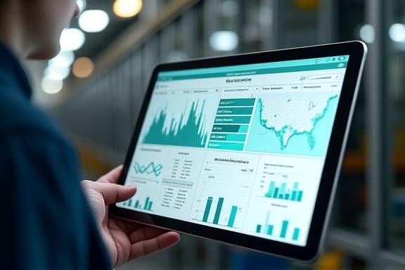 Papan pemuka analitik pengeluaran pada tablet